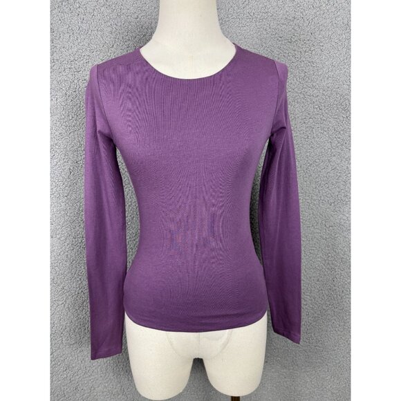 Planet Heart Tops - Planet Heart Juniors' Scoop-Neck Layered Long-Sleeve Top Purple Extra Small NWTs